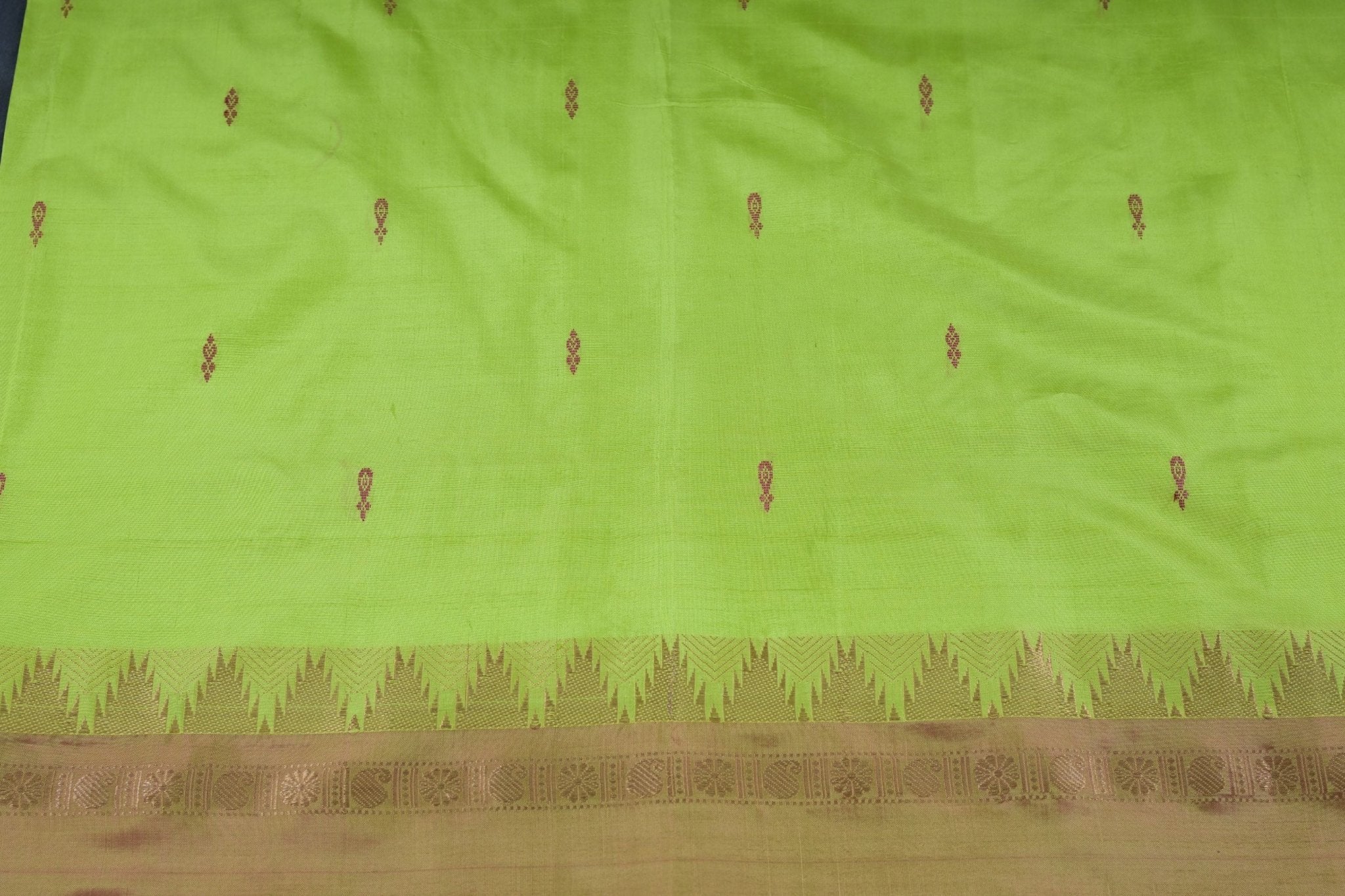 Eco-Friendly Banana Pith Saree with Gold Zari Border - JCS Fashions Saree JCS Fashions