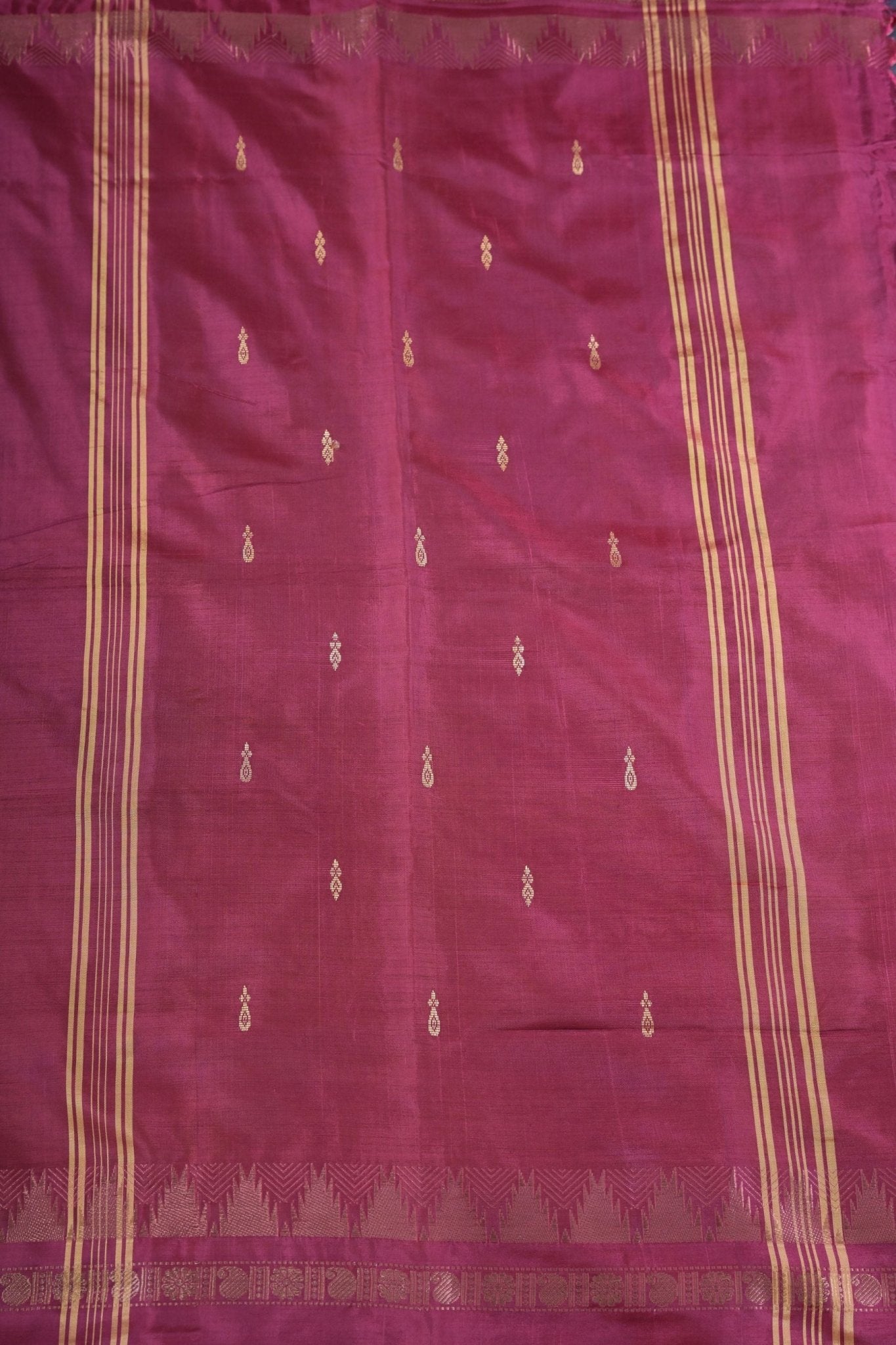 Eco-Friendly Banana Pith Saree with Gold Zari Border - JCS Fashions Saree JCS Fashions