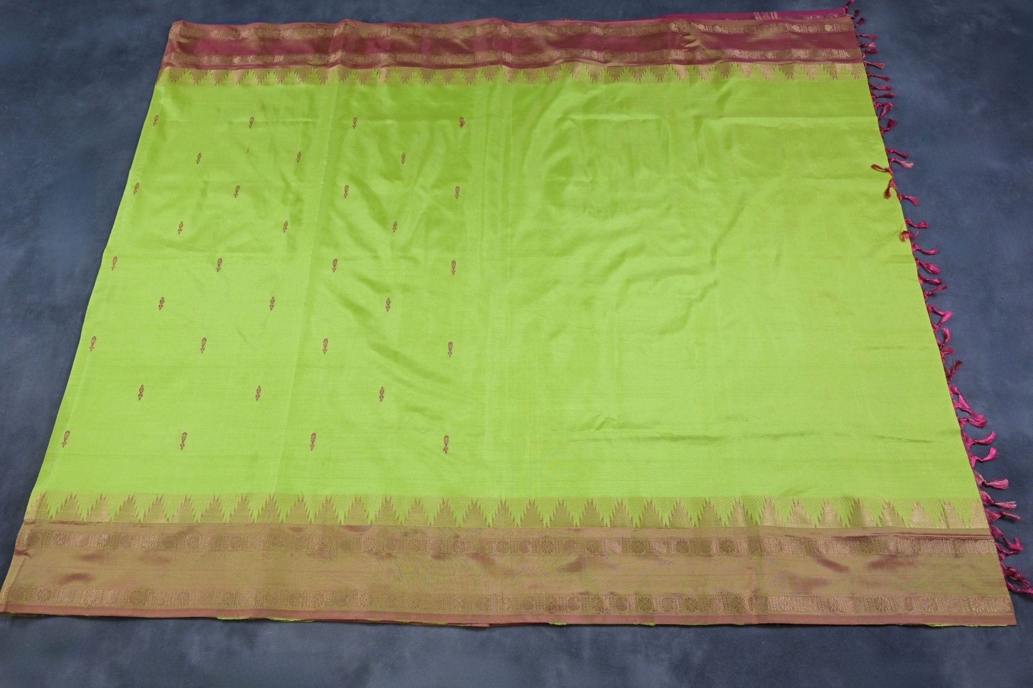 Eco-Friendly Banana Pith Saree with Gold Zari Border - JCS Fashions Saree JCS Fashions