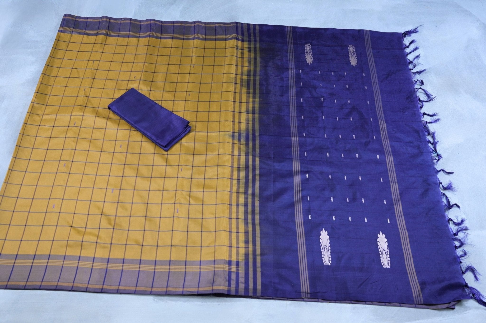 Eco-friendly Banana Pith Saree with Matching Blouse: Sustainable Elegance Saree JCS Fashions