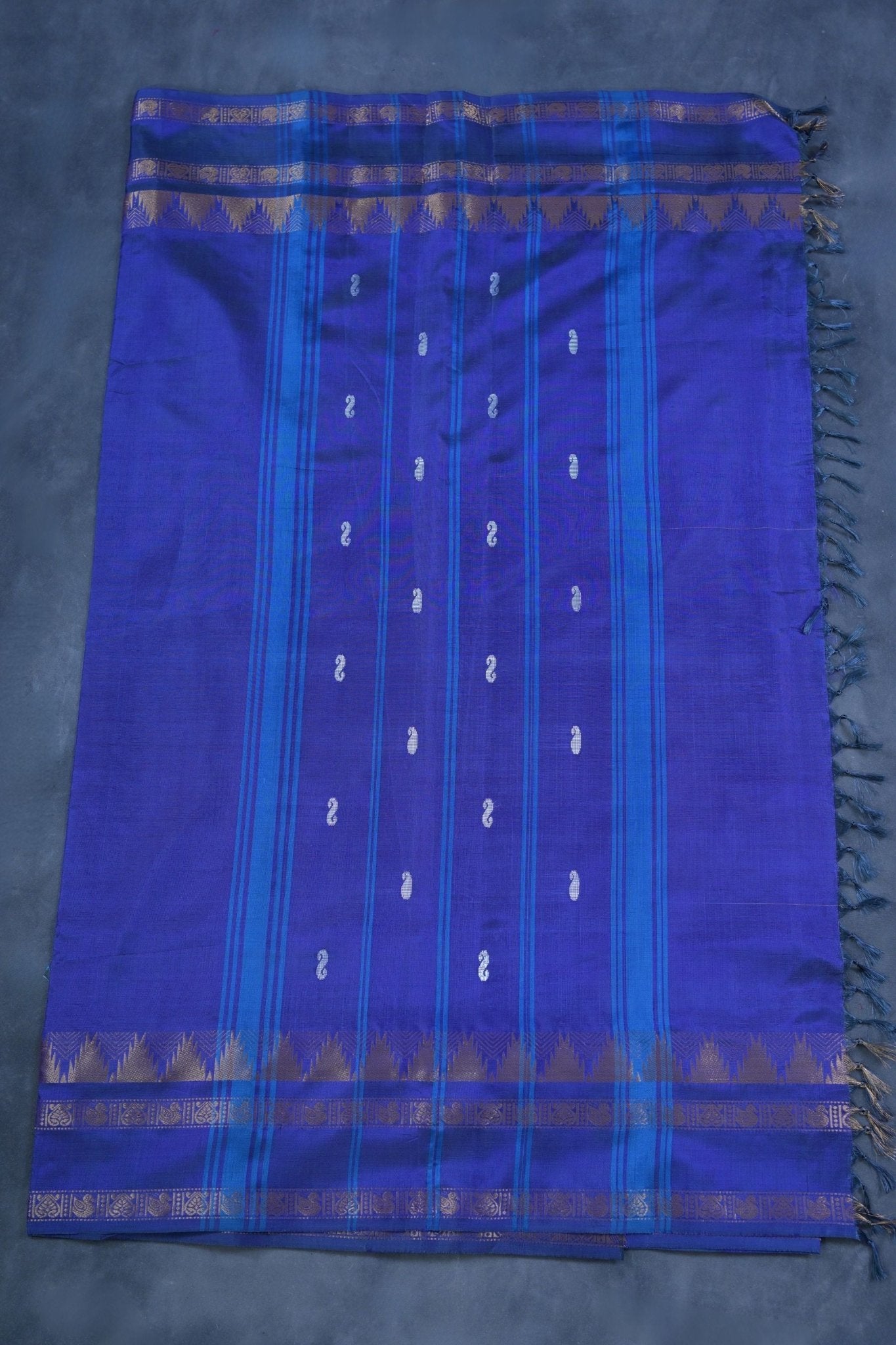 Elegant 100% Banana Pith Saree with Handwoven Gold Zari Border Saree JCS Fashions