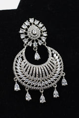 Elegant American Diamond White Stone Dangle Earrings - Sparkle Like a Star Jewelry JCS Fashions