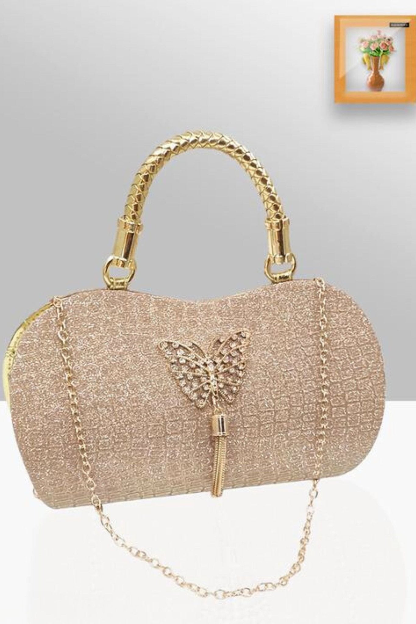 Elegant Bridal/Party Clutch - Stylish and Durable PU Material Accessory Clutch JCS Fashions Gold 5*8