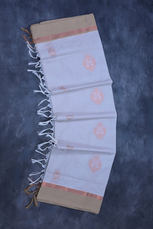 Elegant Cotton Saree with Rich Pallu - Traditional Charm & Modern Design Saree JCS Fashions Grey 5.5 meters