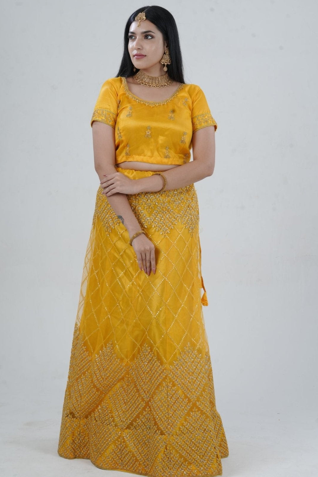 Elegant Designer Lehenga with Embroidery and Sparkling Sequins Detail LEHENGA JCS Fashions