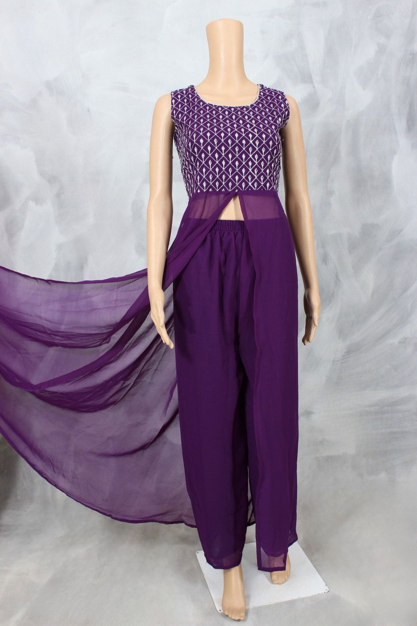 Elegant Georgette Women's Kurta Set - Sleek Design and Sleeveless KURTI JCS Fashions