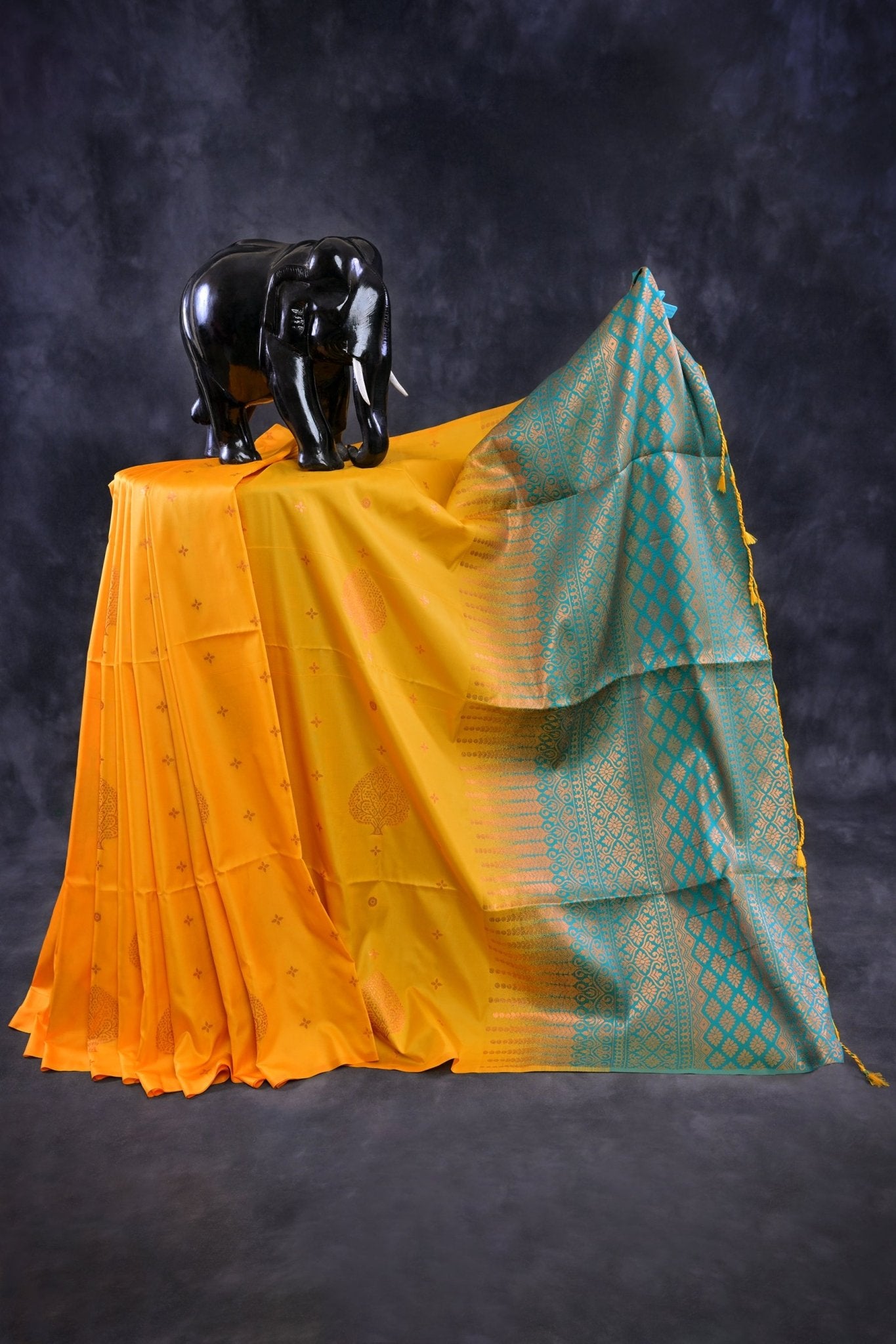 Elegant Kanchipuram Semi-Silk Saree with Heavy Pallu from JCSFashions Saree JCS Fashions
