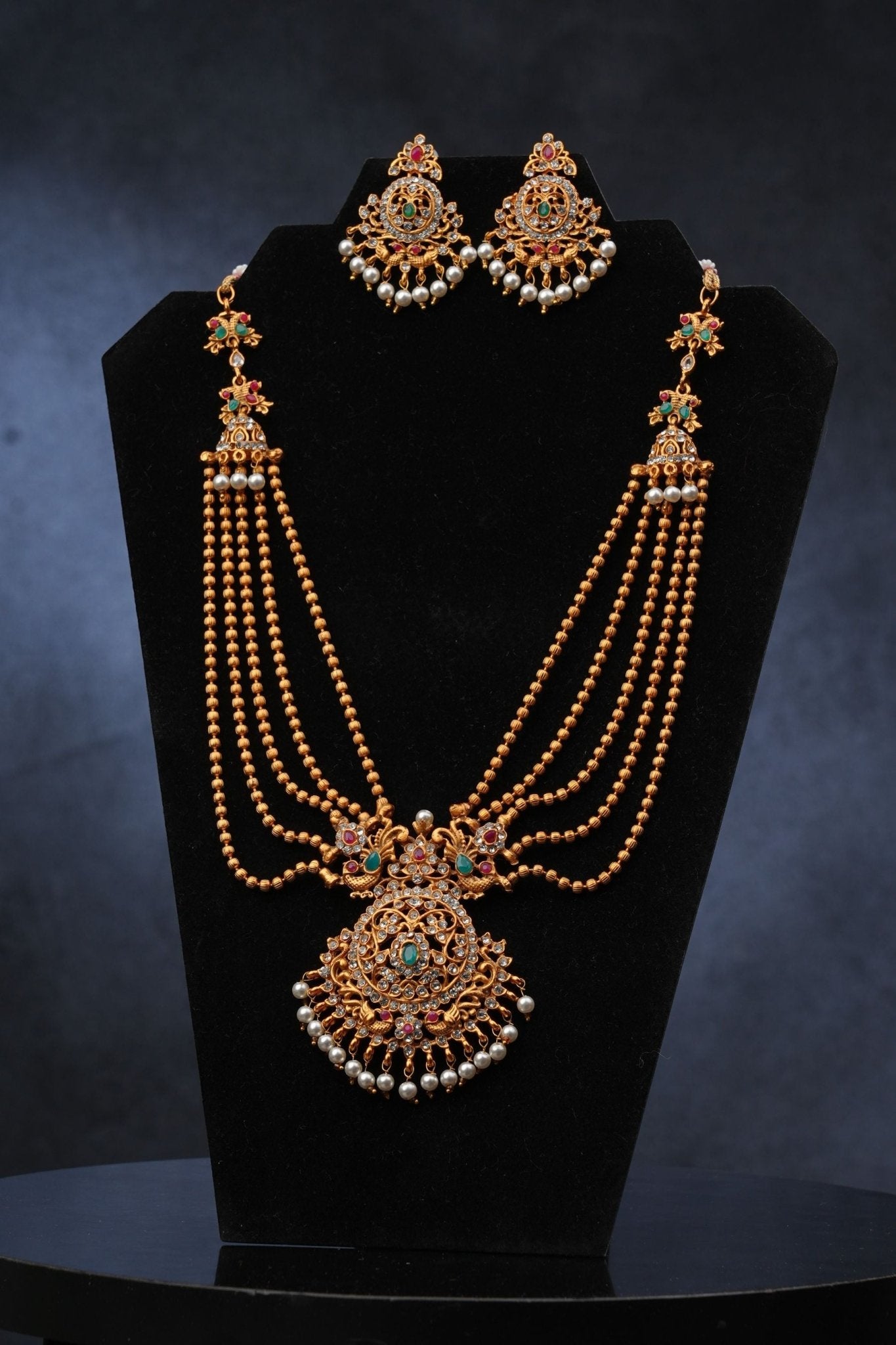 Elegant Matte Finish Jewelry Set – Timeless Ethnic Accessory Jewelry JCS Fashions