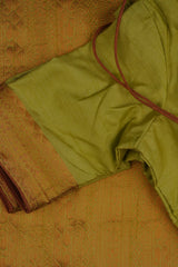Elegant Rising Border Kanchipuram Semi-Silk Saree in Pista Green Saree JCS Fashions