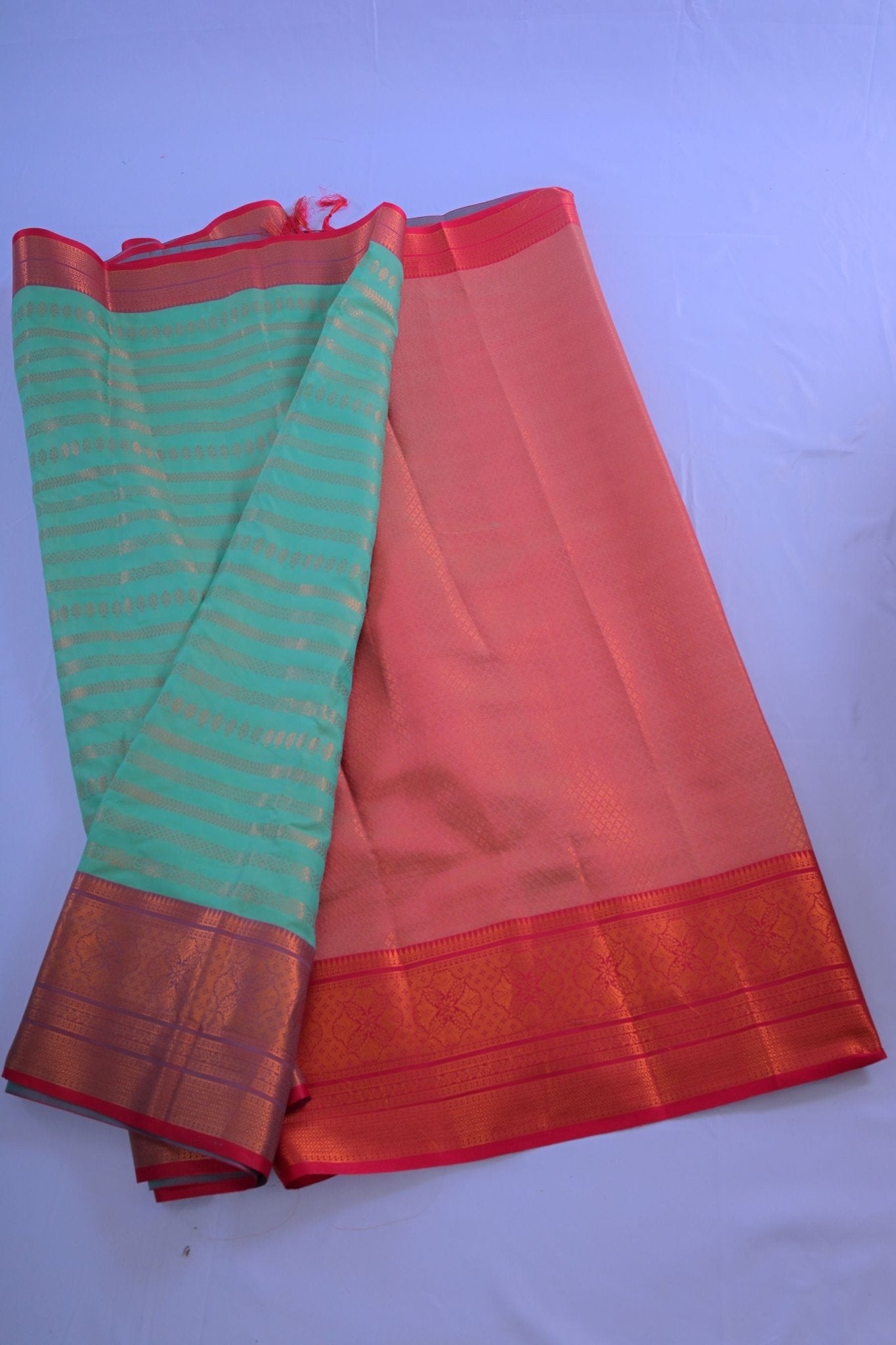 Elegant Semi-Silk Saree with Zari Lines & Dual Border - JCSFashions Saree JCS Fashions