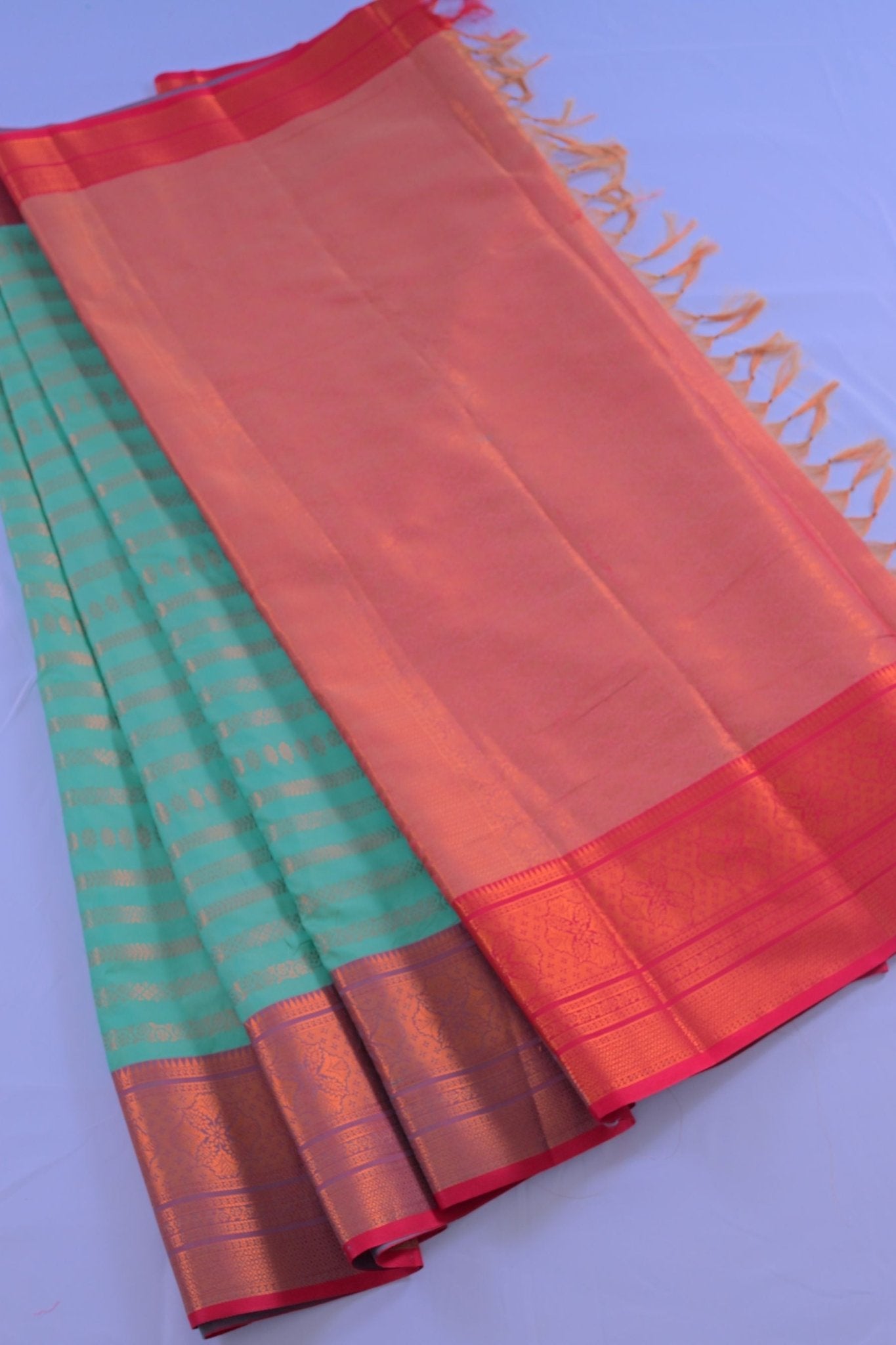 Elegant Semi-Silk Saree with Zari Lines & Dual Border - JCSFashions Saree JCS Fashions