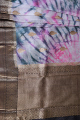 Elegant Shibori Print Kora Silk Saree - Tradition Meets Trend Saree JCS Fashions