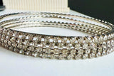 Elegant Silver Sparkling Stone Bangles – Handcrafted JCS Fashion Jewelry Jewelry JCS Fashions
