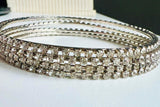 Elegant Silver Sparkling Stone Bangles – Handcrafted JCS Fashion Jewelry Jewelry JCS Fashions Silver 2.60
