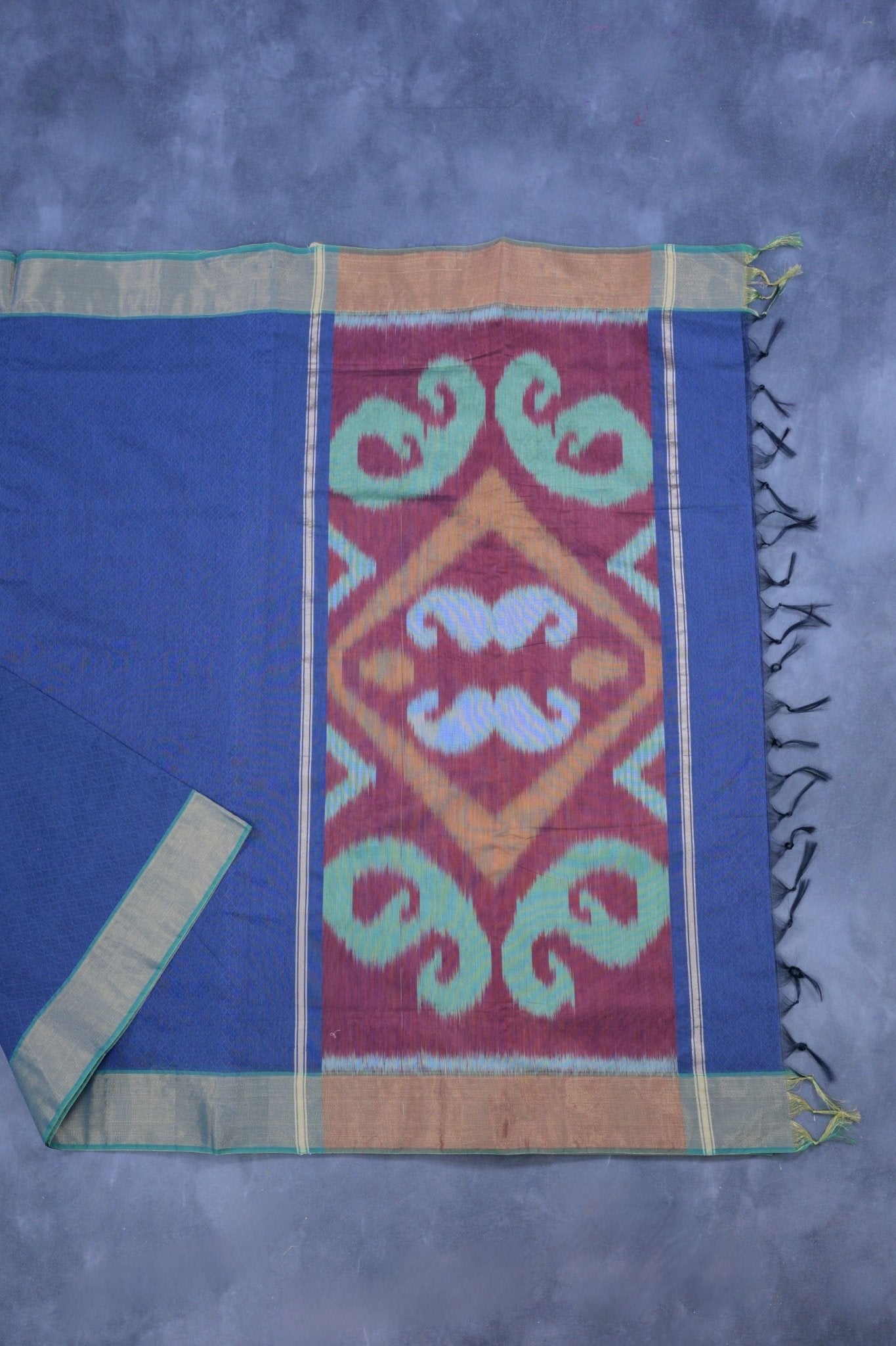 Elegant Soft Cotton Saree with Zari Border & Pochampally Pallu Saree JCS Fashions