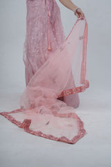 Elegant Soft-Net Lehenga Set with Sequins Embroidered Crop Top LEHENGA JCS Fashions
