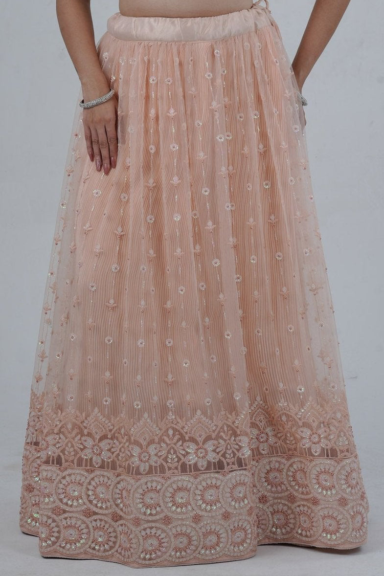 Elegant Soft Net Lehenga With Premium Beadwork & Sequins Embellishments LEHENGA JCS Fashions