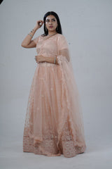 Elegant Soft Net Lehenga With Premium Beadwork & Sequins Embellishments LEHENGA JCS Fashions