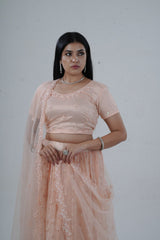 Elegant Soft Net Lehenga With Premium Beadwork & Sequins Embellishments LEHENGA JCS Fashions