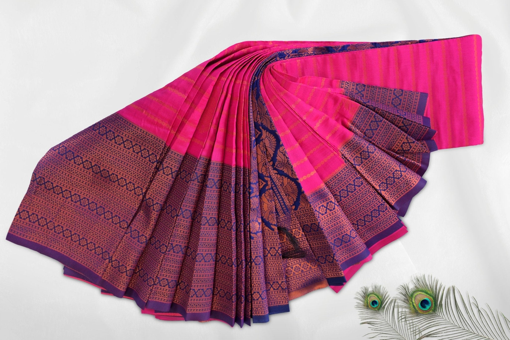 Elegant Zari-Lined Saree with Vibrant Motifs - Bring Cultural Glamour Saree JCS Fashions