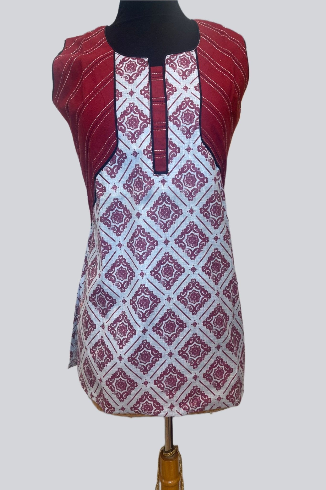 Elevate Your Style: Cotton Kurti, 28" Length, Trendy Short Sleeves - JCS Fashions