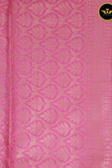 Embose Gold Jall Zari Deepam Pattu Saree | Exquisite Kanchi Border Saree JCS Fashions