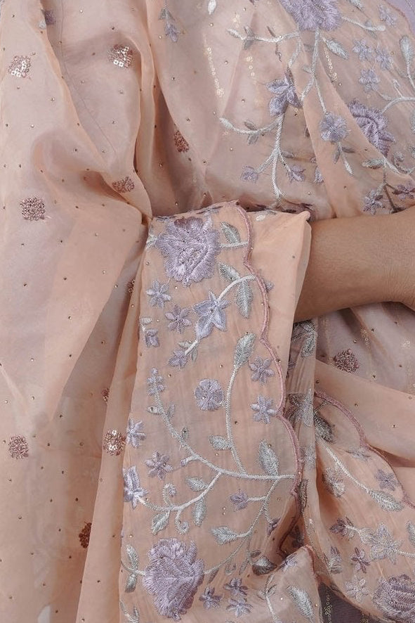 Embroidered Chinnon Kurti with Sequins | Stylish Ethnic Wear KURTI JCS Fashions