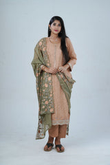 Embroidered Sequin Soft Chinnon Salwar Kameez: Luxurious Kurti Set KURTI JCS Fashions