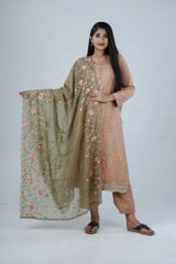 Embroidered Sequin Soft Chinnon Salwar Kameez: Luxurious Kurti Set KURTI JCS Fashions