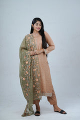 Embroidered Sequin Soft Chinnon Salwar Kameez: Luxurious Kurti Set KURTI JCS Fashions