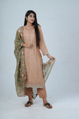 Embroidered Sequin Soft Chinnon Salwar Kameez: Luxurious Kurti Set KURTI JCS Fashions