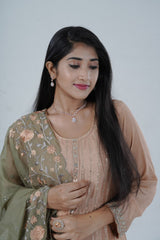 Embroidered Sequin Soft Chinnon Salwar Kameez: Luxurious Kurti Set KURTI JCS Fashions