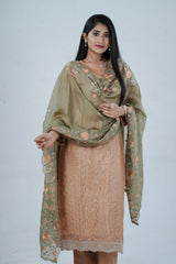 Embroidered Sequin Soft Chinnon Salwar Kameez: Luxurious Kurti Set KURTI JCS Fashions