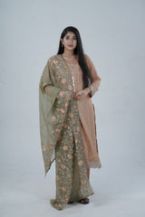 Embroidered Sequin Soft Chinnon Salwar Kameez: Luxurious Kurti Set KURTI JCS Fashions