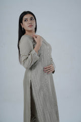 Embroidered Sequin Work Soft Chinnon Salwar Kameez - Elegant and Trendy Kurti JCS Fashions