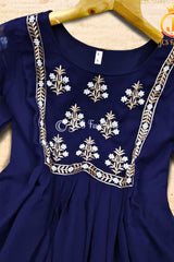 Embroidered Anarkali Dress with Bottom & Dupatta – Festive Ethnic Set KURTI JCS Fashions