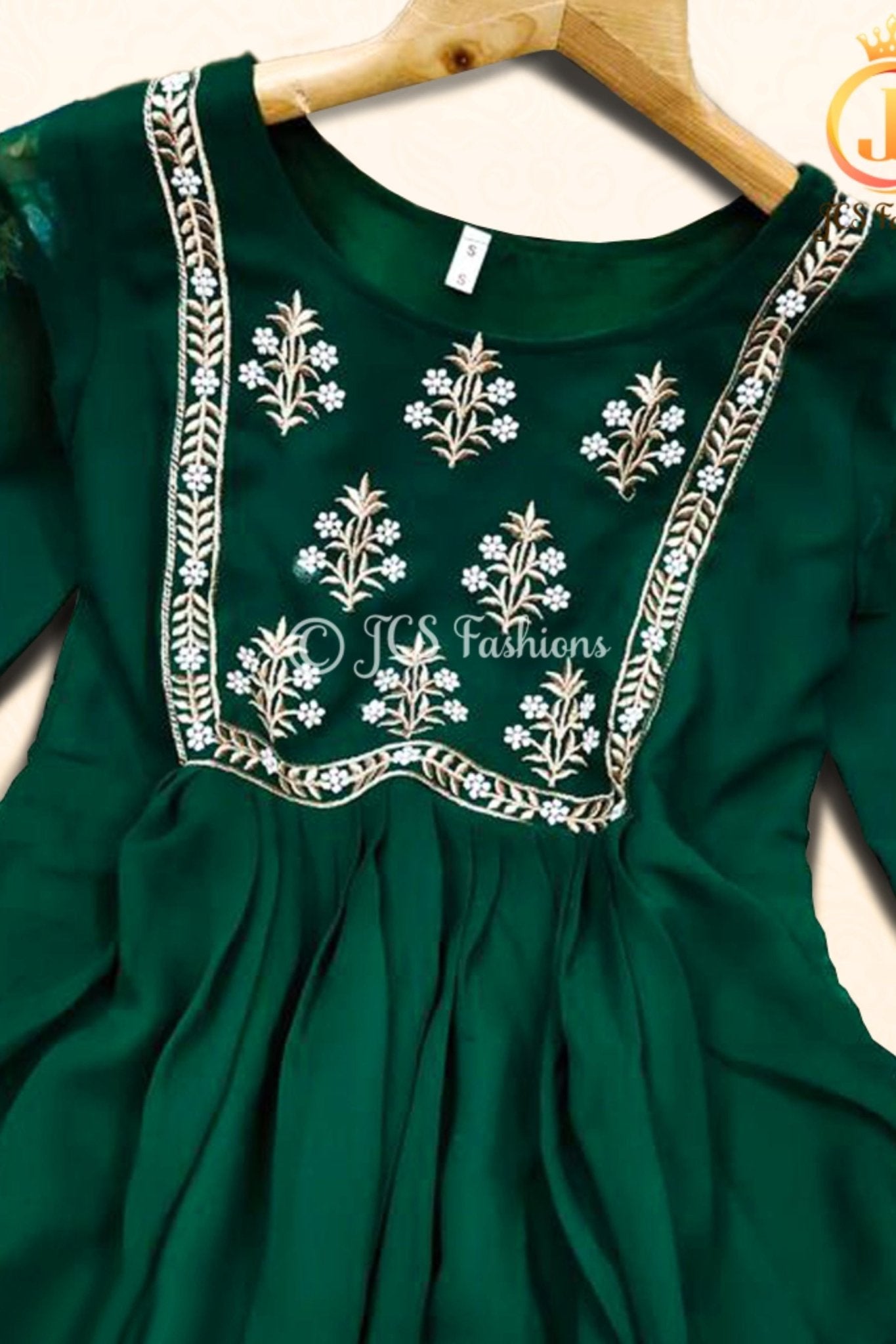 Embroidered Georgette Anarkali Dress Set with 3 Pc set KURTI JCS Fashions