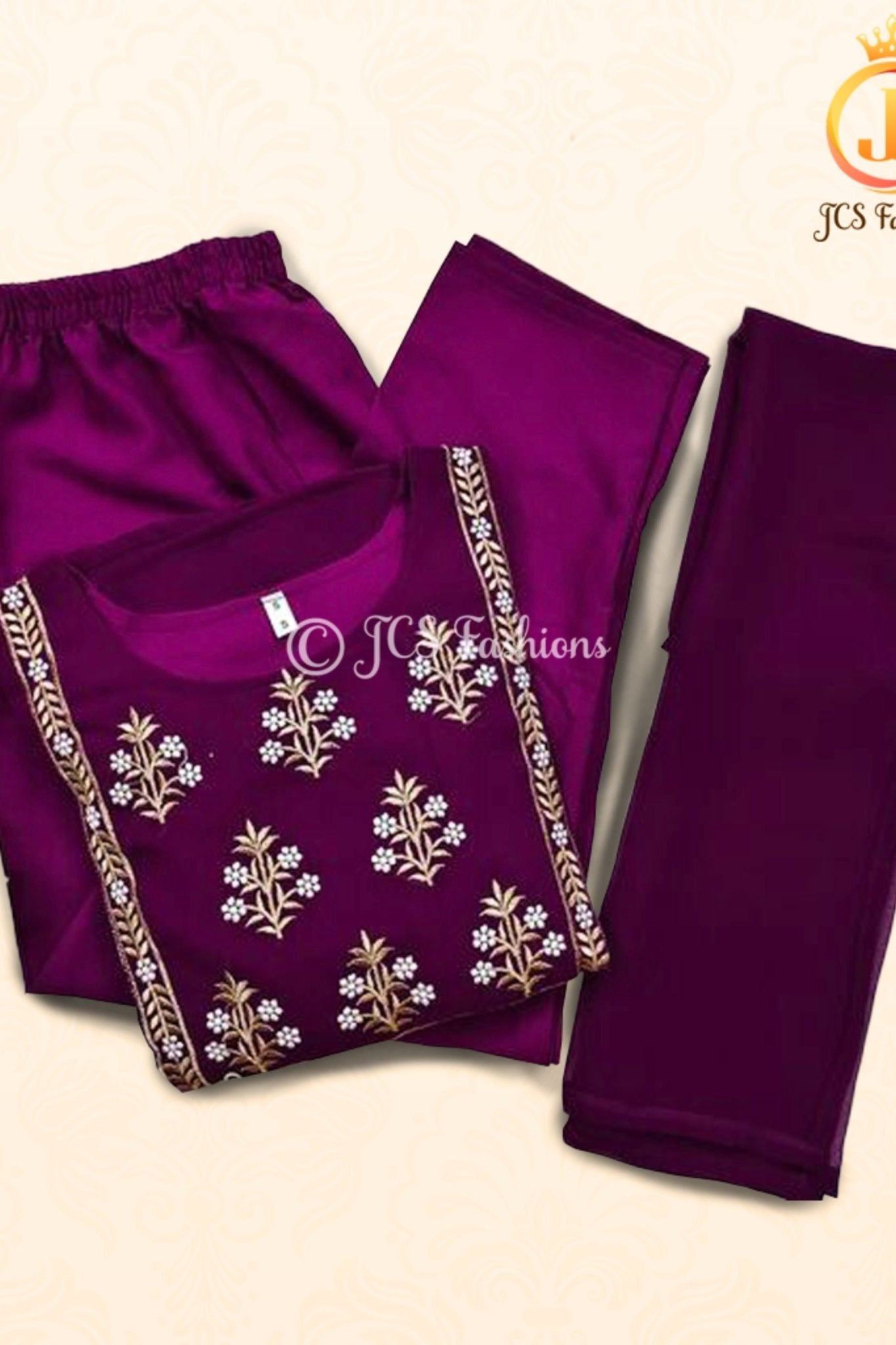 Traditional Anarkali Dress with Embroidery, Bottom & Dupatta – Party Wear KURTI JCS Fashions