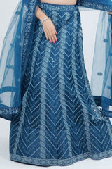 Enchantress Designer Soft Net Lehenga Set with Elegant Embroidery LEHENGA JCS Fashions