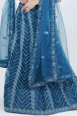 Enchantress Designer Soft Net Lehenga Set with Elegant Embroidery LEHENGA JCS Fashions