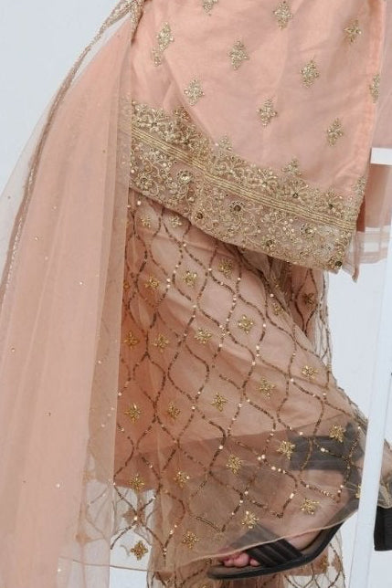 Ethnic Elegance: Soft Net Sharara - Perfect for Special Occasions KURTI JCS Fashions