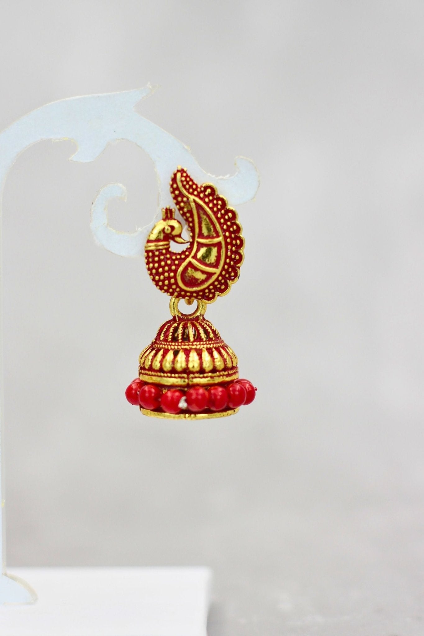 Exotic Gold-Plated Ethnic-Western Jhumkis with Accents by JCSFashions Jewelry JCS Fashions