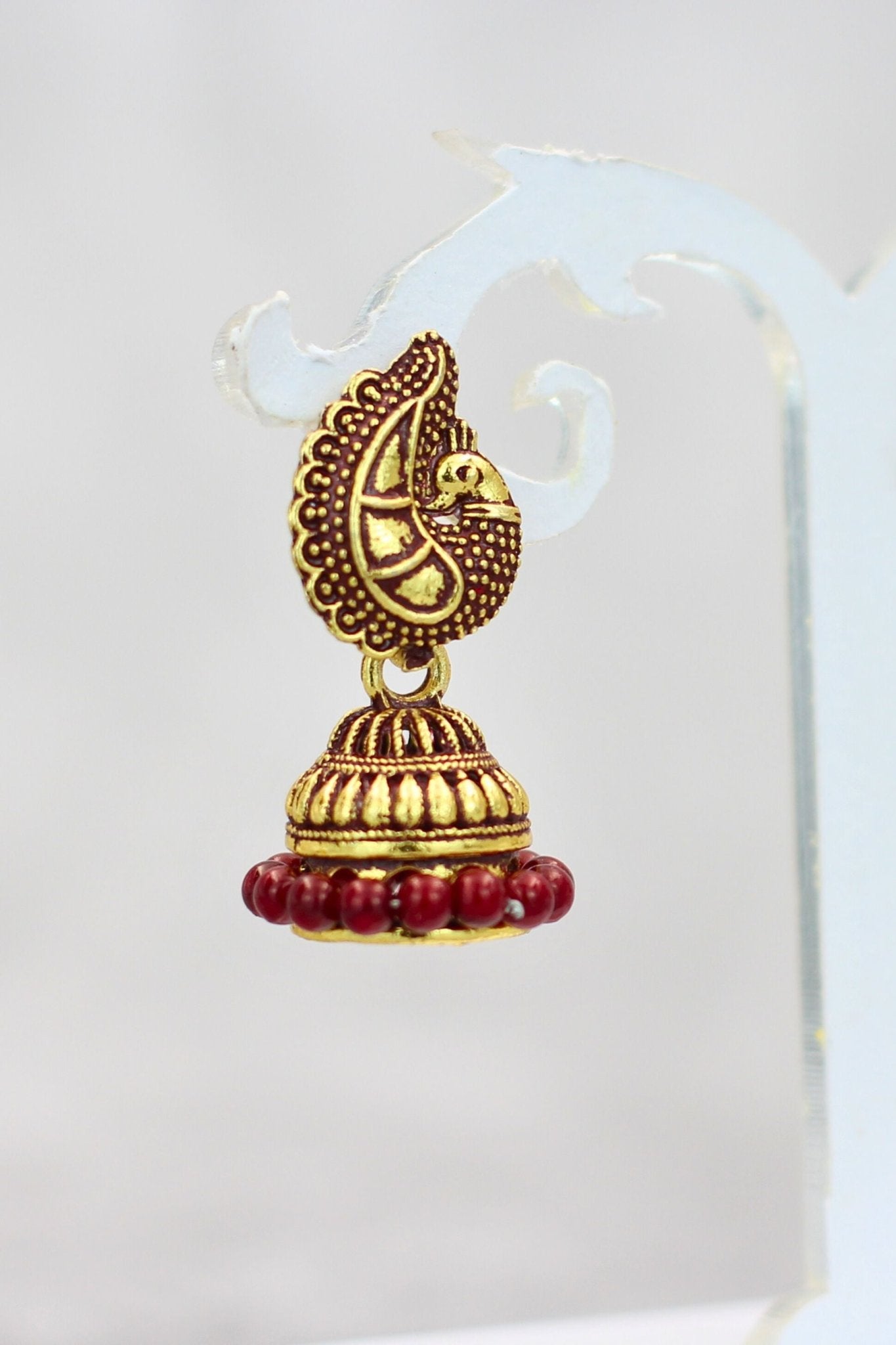 Exotic Gold-Plated Ethnic-Western Jhumkis with Accents by JCSFashions Jewelry JCS Fashions