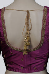 Exquisite Bridal Blouse with Heavy Maggam Work and Fancy Tassels Blouse JCS Fashions