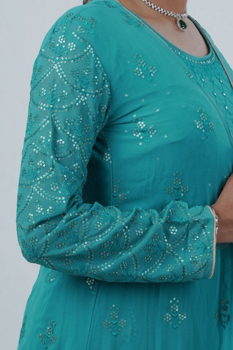 Exquisite Crop Top with Palazzo Pants With Matching Dupatta and Overcoat KURTI JCS Fashions