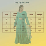 Exquisite Crop Top with Palazzo Pants With Matching Dupatta and Overcoat KURTI JCS Fashions