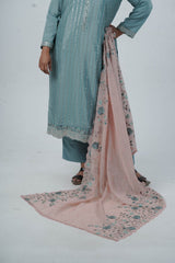 Exquisite Embroidered Chinnon Salwar Kameez: Elegant Kurti with Sequins Work KURTI JCS Fashions