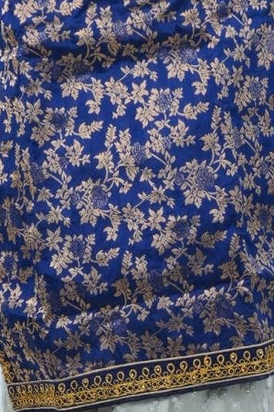 Exquisite Embroidered Palazzo and Salwar kameez Suit in Blue KURTI JCS Fashions
