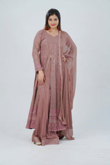 Exquisite Georgette Salwar & Lehenga Suit with Embroidery & Sequins Work KURTI JCS Fashions