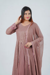 Exquisite Georgette Salwar & Lehenga Suit with Embroidery & Sequins Work KURTI JCS Fashions